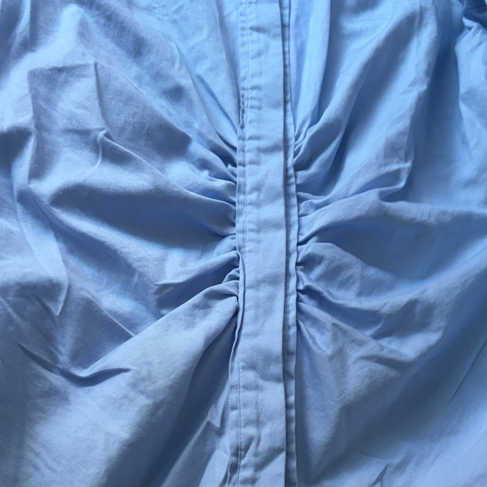 Boss Collarless Button Down Blouse - image 3